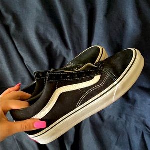 black and white old school vans